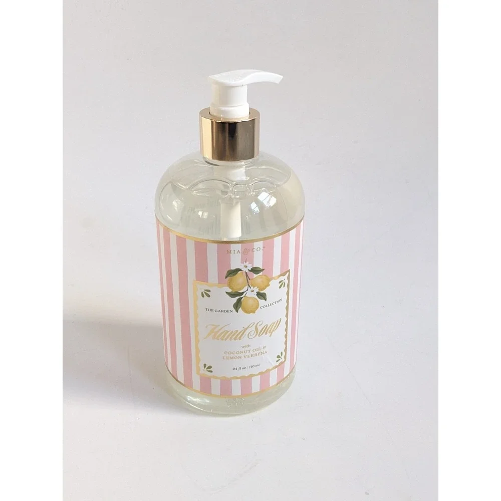 Mia & Co. Coconut Oil & Lemon Verbena Liquid Hand Soap 24 fl oz Pump Bottle NEW